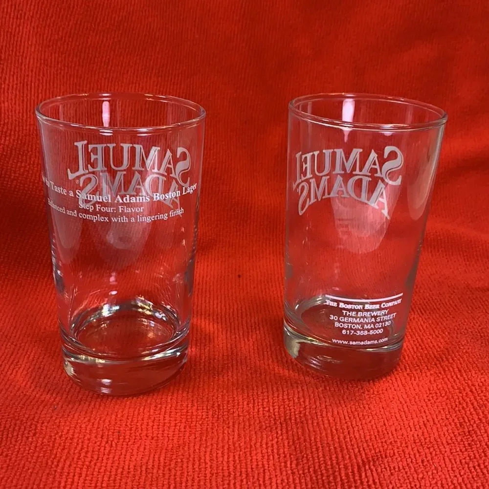 Samuel Adams The Boston Beer Company Set 2 8 Ounces Each Beer Tasting Glasses